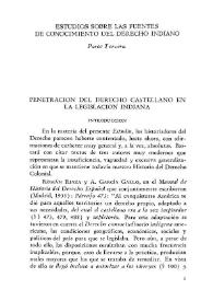 Estudios sobre las fuentes de conocimiento del derecho indiano. Parte Tercera / Rafael Altamira | Biblioteca Virtual Miguel de Cervantes