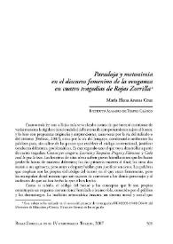 Paradoja y metonimia en el discurso femenino de la venganza en cuatro tragedias de Rojas Zorrilla / María Elena Arenas Cruz | Biblioteca Virtual Miguel de Cervantes