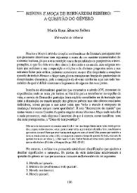 "Menina e moça" de Bernardim Ribeiro: a questão do género / María Rosa Álvarez Sellers | Biblioteca Virtual Miguel de Cervantes