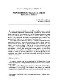 Texto e estrutura em "Menina e moça" de Bernardim Ribeiro / María Rosa Álvarez Sellers | Biblioteca Virtual Miguel de Cervantes