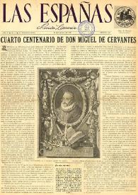 Las Españas : revista literaria (México, D.F.). Año II, núm. 5, extraordinario, 29 de julio de 1947 | Biblioteca Virtual Miguel de Cervantes