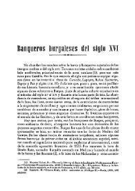 Banqueros burgaleses del siglo XVI / Manuel Basas | Biblioteca Virtual Miguel de Cervantes