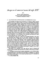 Burgos en el comercio lanero del siglo XVI / Manuel Basas | Biblioteca Virtual Miguel de Cervantes