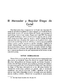 El mercader y regidor Diego de Curiel / Manuel Basas | Biblioteca Virtual Miguel de Cervantes