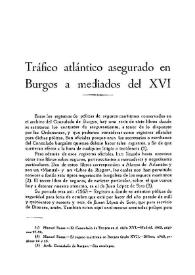 Tráfico atlántico asegurado en Burgos a mediados del XVI / Manuel Basas | Biblioteca Virtual Miguel de Cervantes