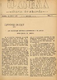 Ipanema : diario de a bordo. Núm. 2, 15 de junio de 1939 | Biblioteca Virtual Miguel de Cervantes