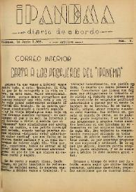 Ipanema : diario de a bordo. Núm. 3, 16 de junio de 1939 | Biblioteca Virtual Miguel de Cervantes