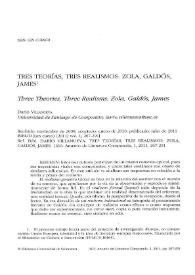 Tres teorías, tres realismos: Zola, Galdós, James / Darío Villanueva | Biblioteca Virtual Miguel de Cervantes