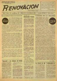 Renovación (México D. F.) : Órgano de la Federación de Juventudes Socialistas de España. Año I, núm. 3, 10 de marzo de 1944 | Biblioteca Virtual Miguel de Cervantes