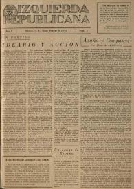 Izquierda Republicana. Año I, núm. 3, 15 de octubre de 1944 | Biblioteca Virtual Miguel de Cervantes