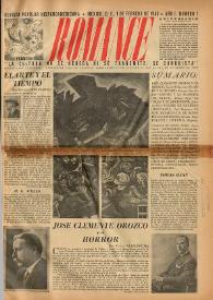 Romance : Revista Popular Hispanoamericana. Año I, núm. 1, 1 de febrero de 1940 | Biblioteca Virtual Miguel de Cervantes