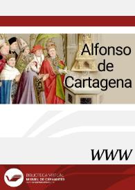 Alfonso de Cartagena / Juan Miguel Valero Moreno | Biblioteca Virtual Miguel de Cervantes