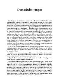 Demasiados tangos / Francisco García Pérez | Biblioteca Virtual Miguel de Cervantes