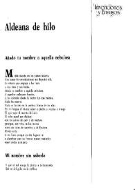 Aldeana de hilo / Rafael Téllez | Biblioteca Virtual Miguel de Cervantes