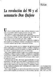 La revolución del 90 y el semanario "Don Quijote" / Hugo E. Biagini | Biblioteca Virtual Miguel de Cervantes