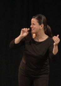 Tu pupila es azul, y cuando ríes... [Adaptación a la Lengua de Signos Española] / Gustavo Adolfo Bécquer ; traducción y adaptación: Inmaculada Cascales y Ángel Herrero | Biblioteca Virtual Miguel de Cervantes