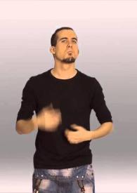 Your pupil is blue and, when you laugh... [Explanation in International Sign] / Gustavo Adolfo Bécquer ; traducción y adaptación: Inmaculada Cascales y Ángel Herrero | Biblioteca Virtual Miguel de Cervantes