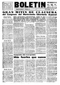 CNT : Boletín Interior del Movimiento Libertario Español en Francia. Segunda época, núm. 9, 23 de mayo de 1945 | Biblioteca Virtual Miguel de Cervantes