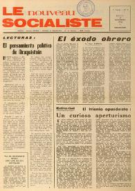 Le Nouveau Socialiste. 1re Année, numéro 3, jeudi 9 novembre 1972 | Biblioteca Virtual Miguel de Cervantes