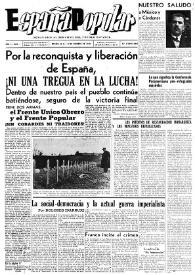 España popular : semanario al servicio del pueblo español. Año I, núm. 1, 18 de febrero de 1940 | Biblioteca Virtual Miguel de Cervantes