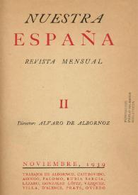 Nuestra España : Revista Mensual. Núm. 2, noviembre de 1939 | Biblioteca Virtual Miguel de Cervantes