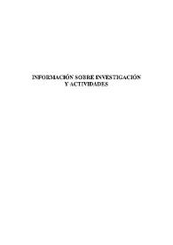Revista de Hispanismo Filosófico, núm. 4 (1999). Información sobre investigación y actividades | Biblioteca Virtual Miguel de Cervantes
