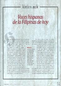 Voces hispanas de la Filipinas de hoy / Andrea Gallo | Biblioteca Virtual Miguel de Cervantes