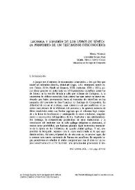 Lectura y difusión de los "Libros de Séneca" (a propósito de un testimonio desconocido) / María Morrás Ruiz-Falcó ; Maria Mercé López Casas | Biblioteca Virtual Miguel de Cervantes