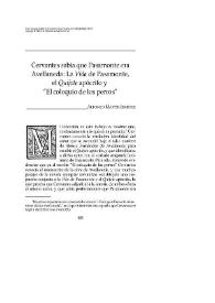 Cervantes sabía que Pasamonte fue Avellaneda: La "Vida" de Pasamonte, el "Quijote" apócrifo y "El coloquio de los perros" / Alfonso Martín Jiménez | Biblioteca Virtual Miguel de Cervantes