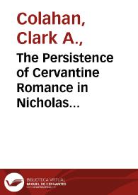 The Persistence of Cervantine Romance in Nicholas Wright's The Custom of the Country / Clark A. Colahan and Celia E. Weller | Biblioteca Virtual Miguel de Cervantes