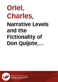 Narrative Levels and the Fictionality of Don Quijote, I: Cardenio's Story / Charles Oriel | Biblioteca Virtual Miguel de Cervantes