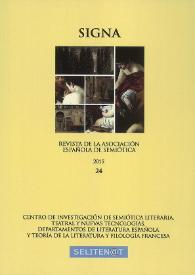 Signa : revista de la Asociación Española de Semiótica. Núm. 24, 2015 | Biblioteca Virtual Miguel de Cervantes