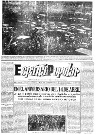 España popular : semanario al servicio del pueblo español. Año I, núm. 9, 11 de abril de 1940 | Biblioteca Virtual Miguel de Cervantes