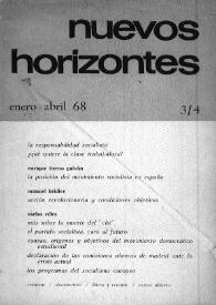 Nuevos Horizontes : cuadernos de estudios socialistas. Núm. 3-4, enero-abril 1968 | Biblioteca Virtual Miguel de Cervantes