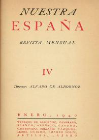 Nuestra España : Revista Mensual. Núm. 4, enero de 1940 | Biblioteca Virtual Miguel de Cervantes