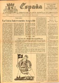 España : Órgano de la Junta Española de Liberación. Año I, núm. 7, 11 de marzo de 1944 | Biblioteca Virtual Miguel de Cervantes