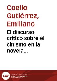 El discurso crítico sobre el cinismo en la novela centroamericana contemporánea: bases para una lectura alternativa / Emiliano Coello Gutiérrez | Biblioteca Virtual Miguel de Cervantes