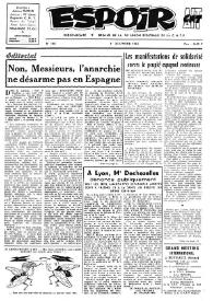 Espoir : Organe de la VIª Union régionale de la C.N.T.F. Num. 100, 1 décembre 1963 | Biblioteca Virtual Miguel de Cervantes