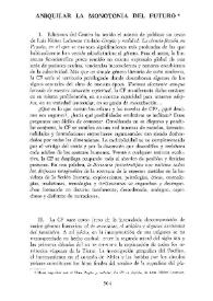 Aniquilar la monotonía del futuro / José Antonio Ugalde | Biblioteca Virtual Miguel de Cervantes