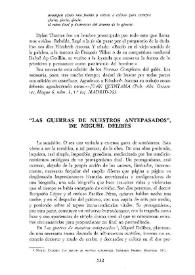"Las guerras de nuestros antepasados", de Miguel Delibes / Manuel Quiroga Clérigo | Biblioteca Virtual Miguel de Cervantes