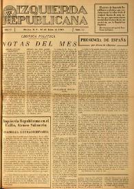 Izquierda Republicana. Año II, núm. 11, 15 de junio de 1945 | Biblioteca Virtual Miguel de Cervantes