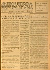 Izquierda Republicana. Año II, núm. 13, 15 de agosto de 1945 | Biblioteca Virtual Miguel de Cervantes