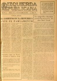 Izquierda Republicana. Año II, núm. 16, 15 de noviembre de 1945 | Biblioteca Virtual Miguel de Cervantes