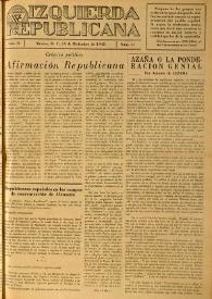Izquierda Republicana. Año II, núm. 17, 15 de diciembre de 1945 | Biblioteca Virtual Miguel de Cervantes