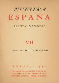 Nuestra España : Revista Mensual. Núm. 7, abril de 1940 | Biblioteca Virtual Miguel de Cervantes