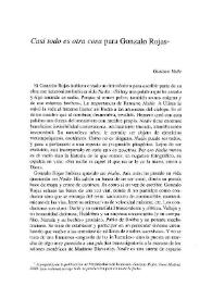 "Casi todo es otra cosa" para Gonzalo Rojas / Gustavo Valle | Biblioteca Virtual Miguel de Cervantes