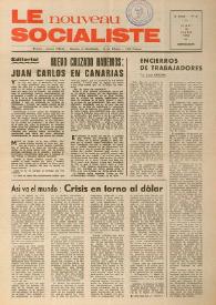 Le Nouveau Socialiste. 2e Année, numéro 21, jeudi 15 mars 1973 | Biblioteca Virtual Miguel de Cervantes