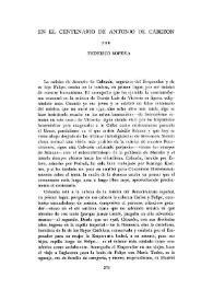 En el centenario de Antonio de Cabezón / por Federico Sopeña | Biblioteca Virtual Miguel de Cervantes