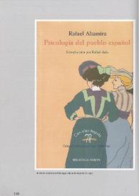 Regeneracionismo y nacionalismo en "Psicología del pueblo español" / José Ferrándiz Lozano | Biblioteca Virtual Miguel de Cervantes