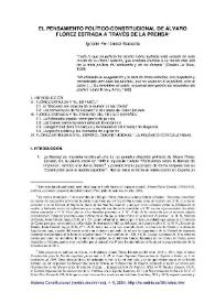 El pensamiento político-constitucional de Álvaro Flórez Estrada a través de la prensa / Ignacio Fernández Sarasola | Biblioteca Virtual Miguel de Cervantes